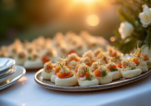 Elegantes Hochzeits-Catering Arrangement